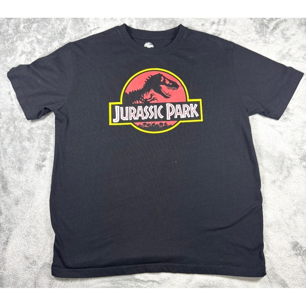 Universal Studios Jurassic Park Graphic Graphic T-Shirt Black Large RN86947